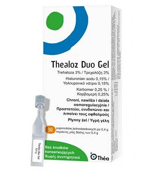 Thealoz Duo Gel , o działaniu nawilżającym i osmoregulacyjnym, 30 mnimsów po 0,4 ml