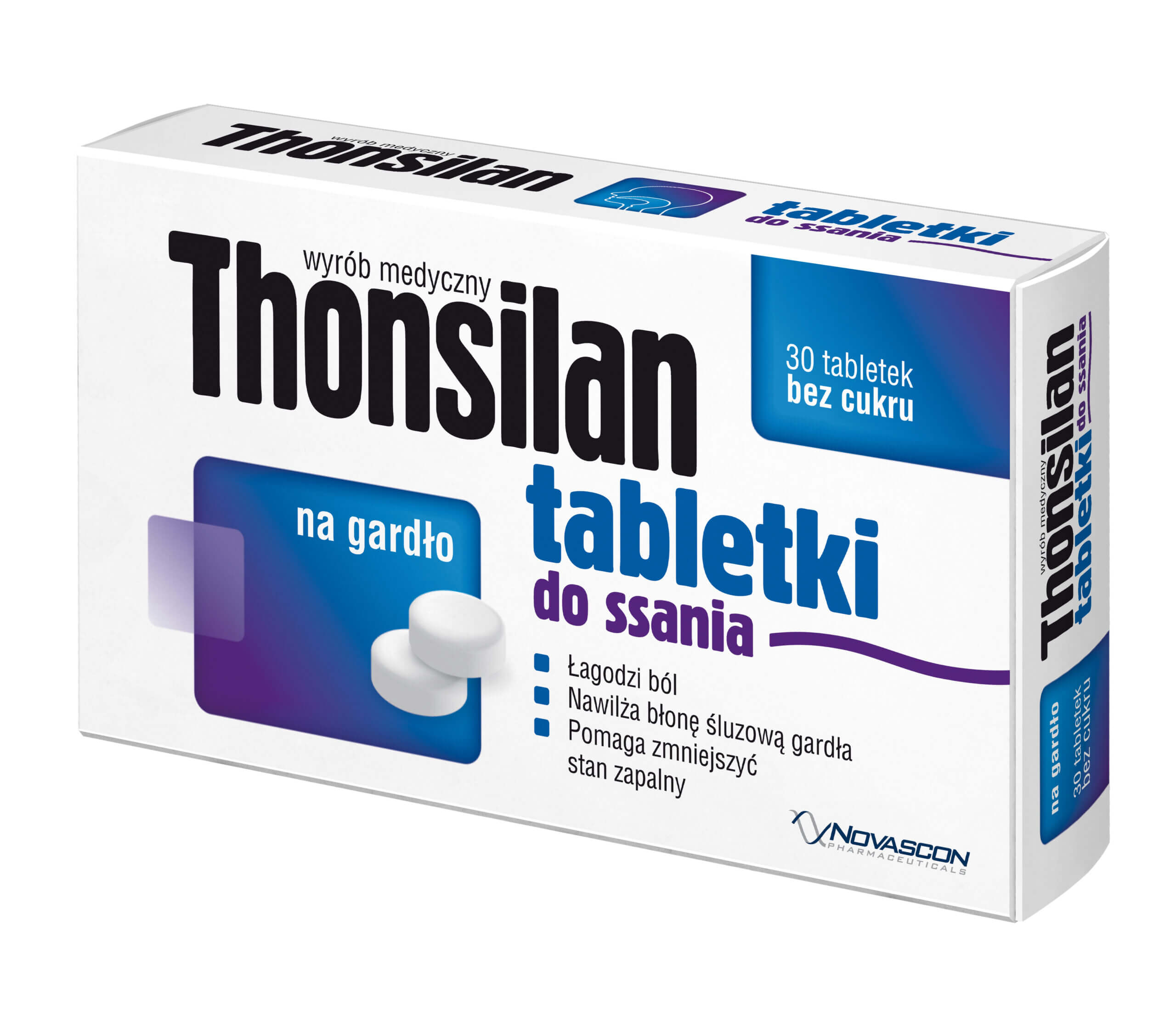 Thonsilan, tabletki do ssania na stany zapalne gardła, 30 szt.