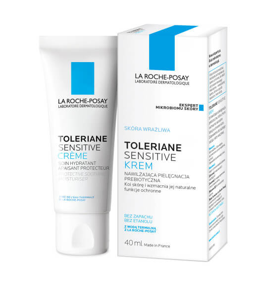 La Roche Toleriane Sensitive  krem prebiotyczny nawilżający do cery wrażliwej, 40 ml