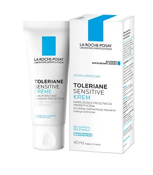 La Roche Toleriane Sensitive , krem prebiotyczny nawilżający do cery wrażliwej, 40 ml