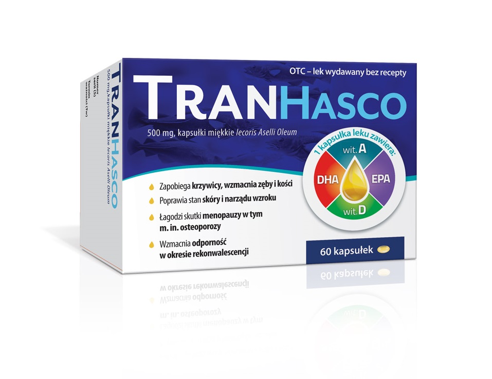 Tran Hasco kapsułki z tranem na odporność, 60 szt.