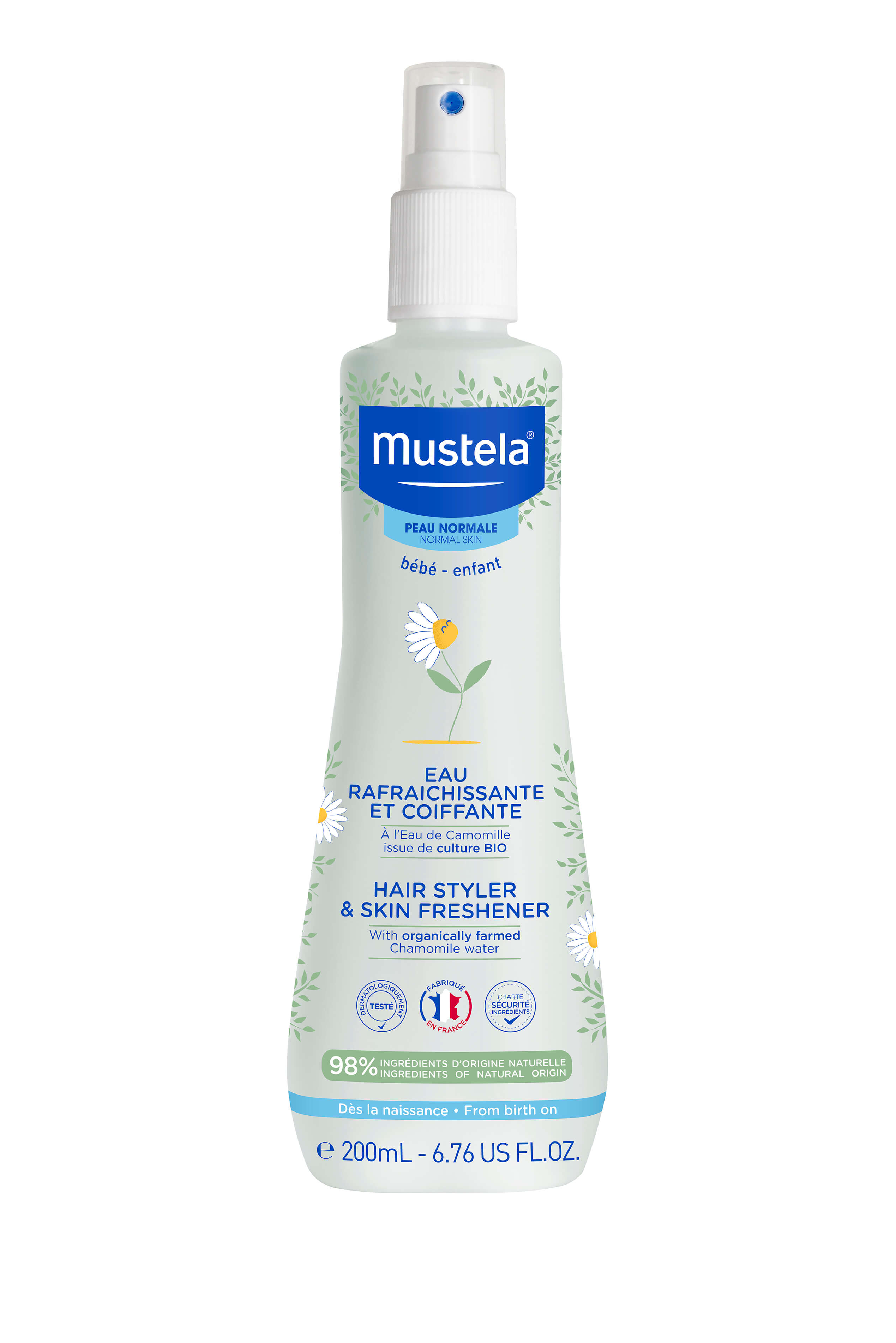 MUSTELA Odświeżający , spray odświeżający i ułatwiający rozczesywanie włosów, 200 ml