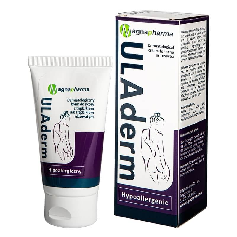 ULADERM, krem dermatologiczny do skóry z trądzikiem, 50 ml