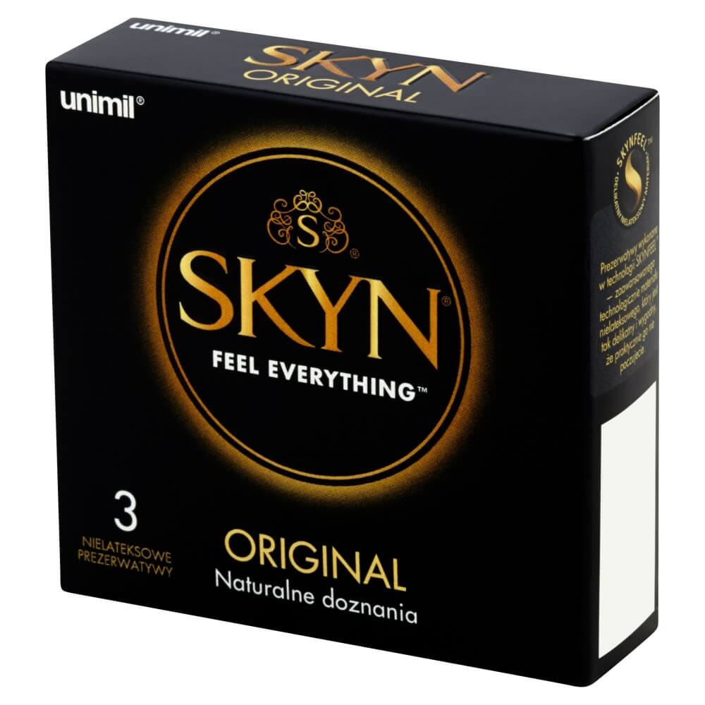 Unimil Skyn Original, nielateksowe prezerwatywy, 3 szt.