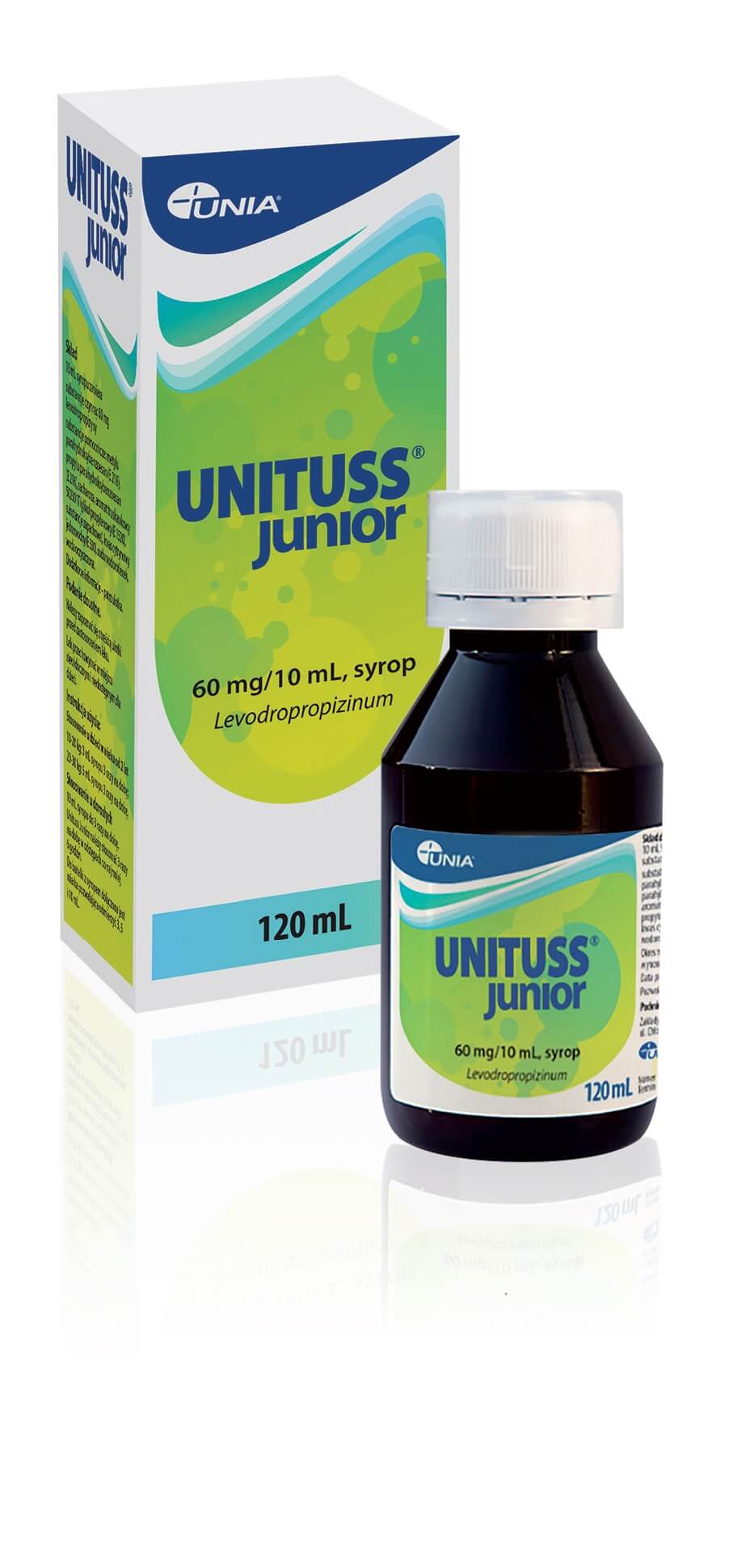 Unituss Junior syrop na kasze,  truskawkowy, 120 ml