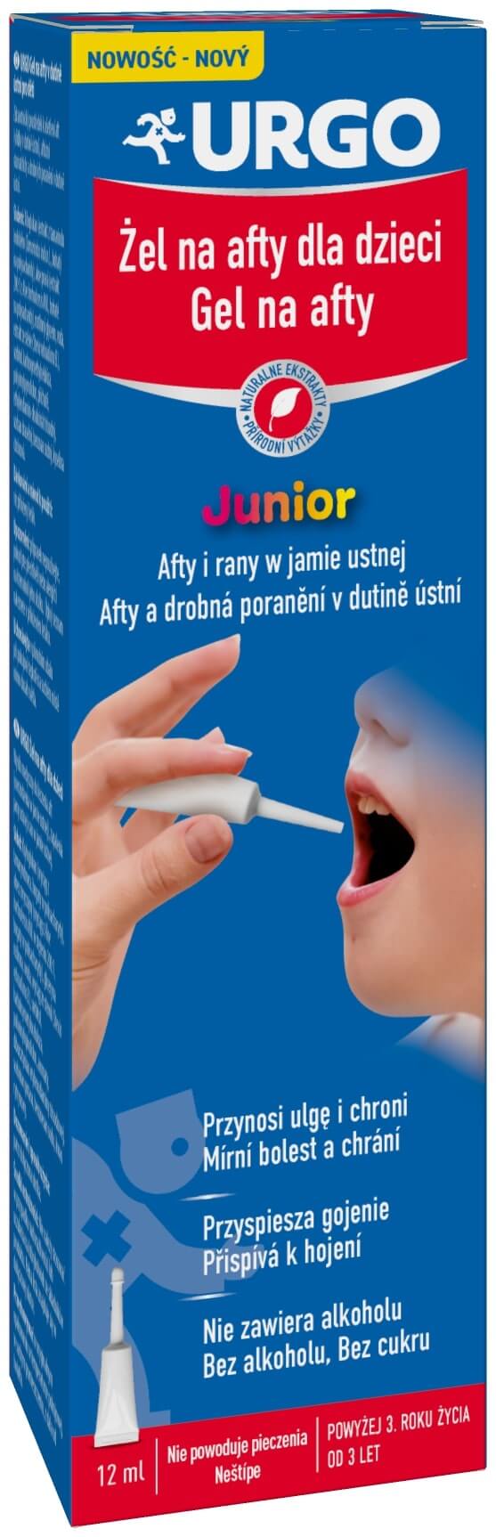 Urgo Żel , na afty dla dzieci, 12 ml