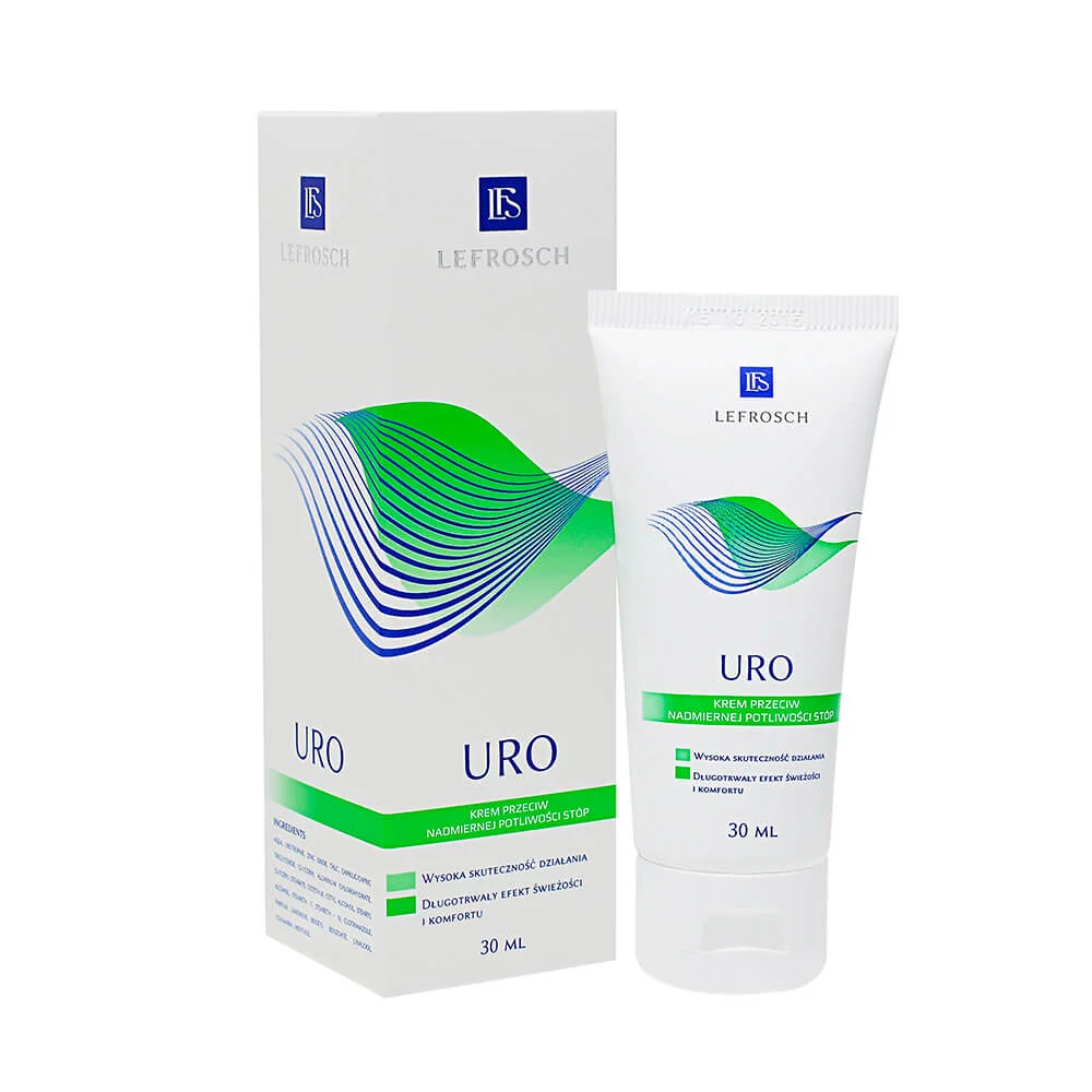 URO krem zapobiegający nadmiernej potliwości stóp, 30 ml
