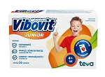 Vibovit Junior proszek w saszetkach o smaku truskawkowym z witaminami dla dzieci w wieku od 4-12 lat, 14 szt.