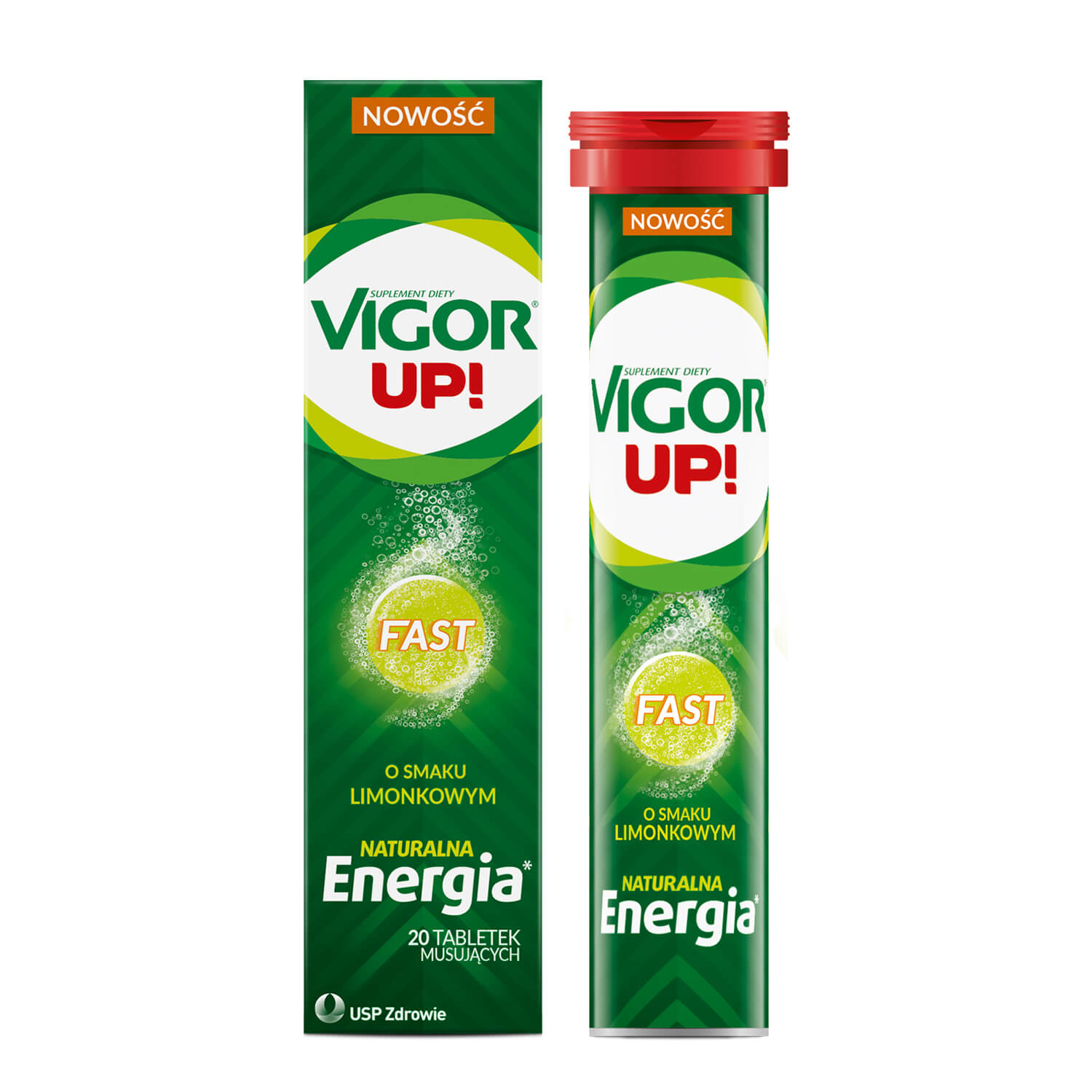 Vigor UP! Fast, o smaku limonki, 20 szt.