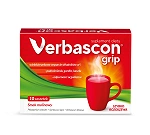 Verbascon Grip proszek ze składnikami łagodzącymi objawy przeziębienia i grypy o smaku malinowym, 10 szt.