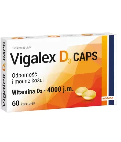 Vigalex D3 Caps, kapsułki z witaminą D3 4000 j.m., 60 szt.