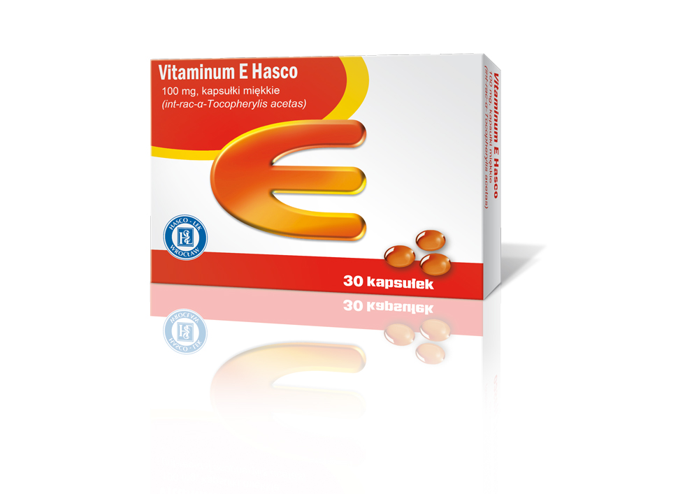 Vitaminum E Hasco, kapsułki miękkie do stosowania przy niedoborze witaminy E, 30 szt.