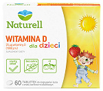 Naturell Witamina D tabletki do ssania dla dzieci, 60 szt.