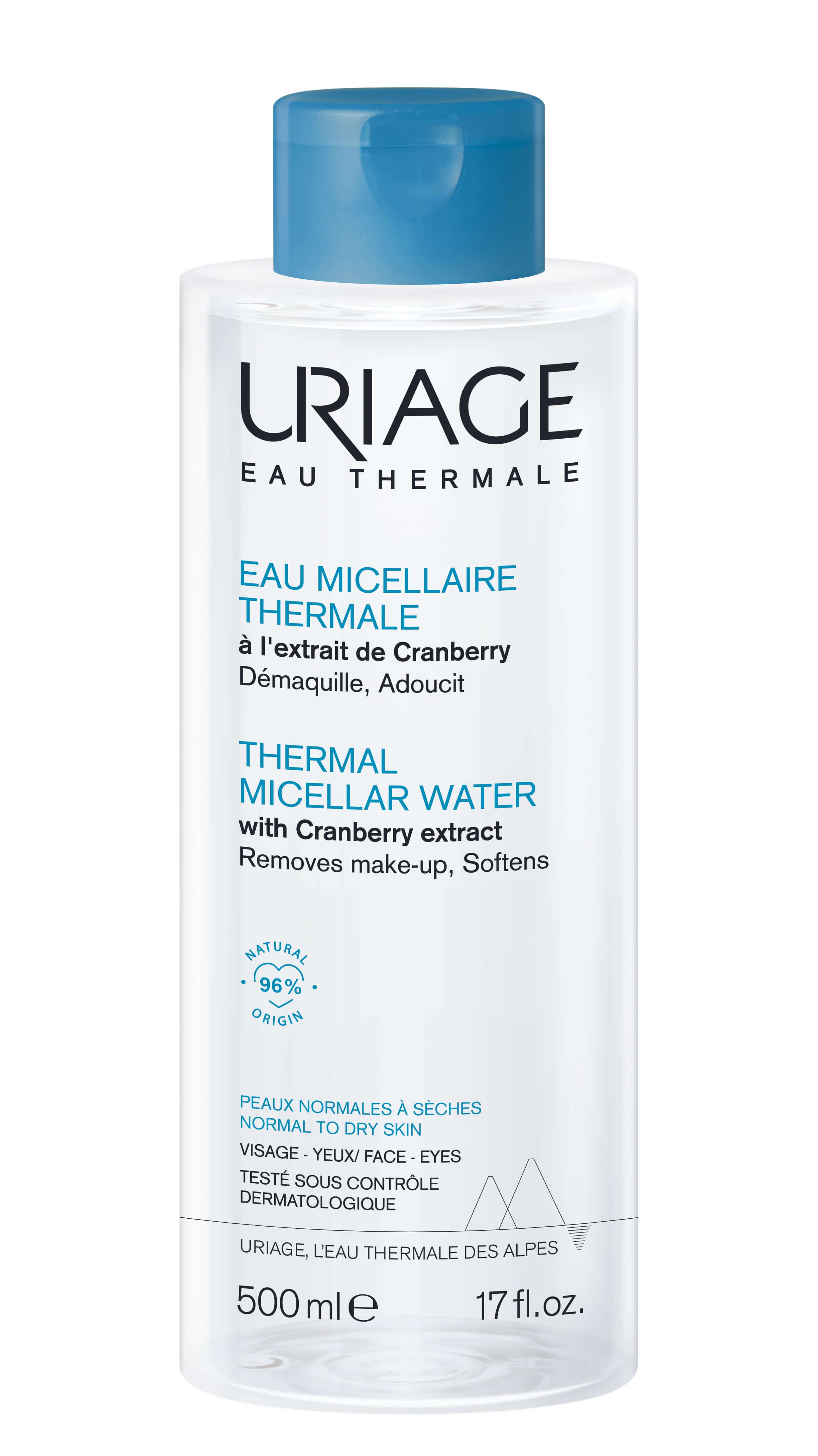 Uriage Eau Thermale , woda micelarna termalna, z ekstraktem z żurawiny 500 ml KRÓTKA DATA 31..05.2025