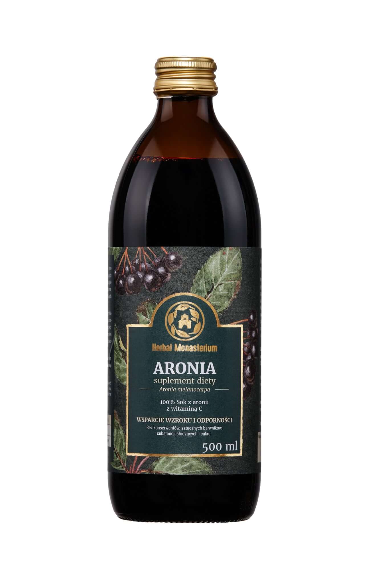 Herbal Monasterium Aronia, sok z aronii z witaminą C, 500 ml