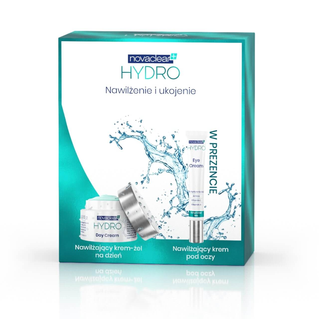Novaclear Hydro, zestaw krem-żel na dzień 50 ml + krem pod oczy 15 ml