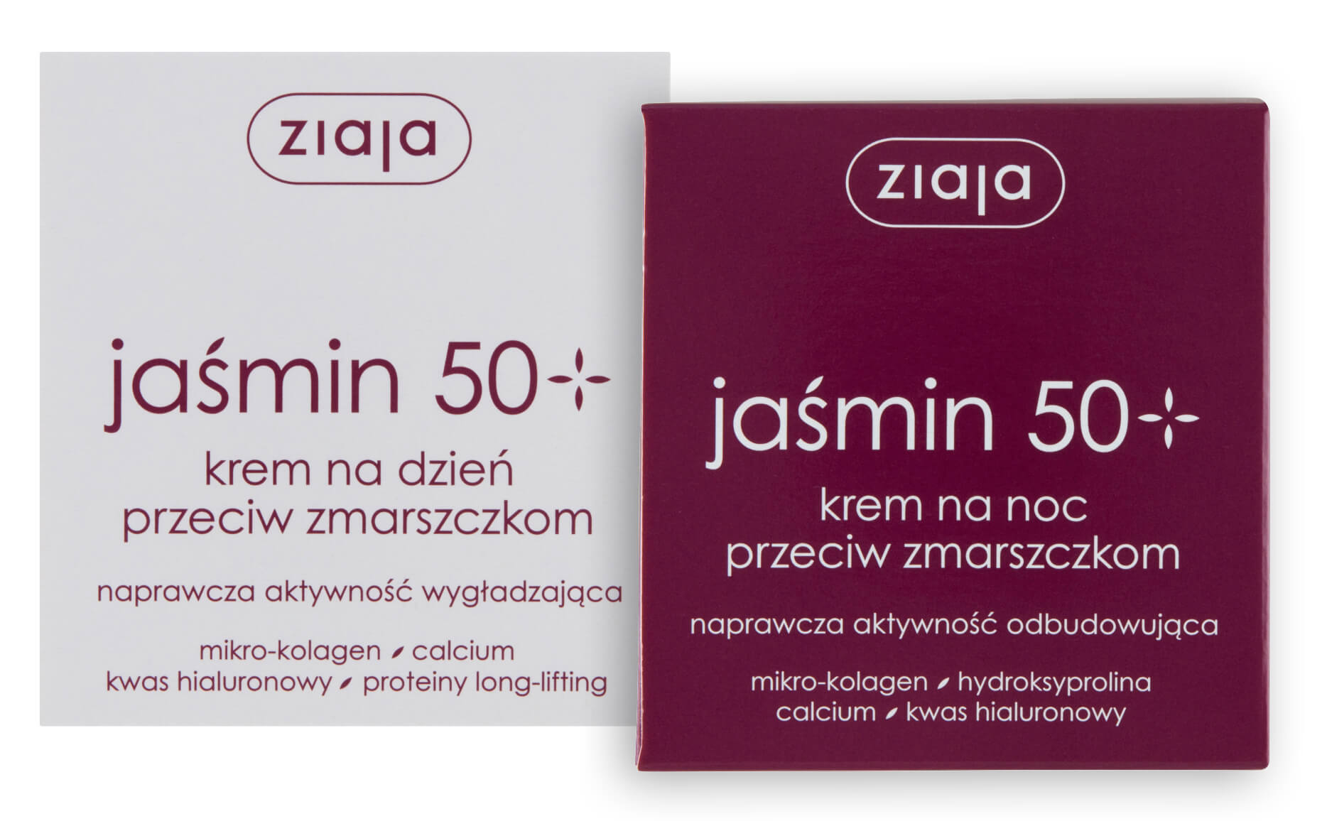 ZIAJA Ziaja Jaśmin 50+ , zestaw: krem przeciw zmarszczkom na dzień, 50 ml + krem przeciw zmarszczkom na noc, 50 ml — Inhaltsstoffe i ocena