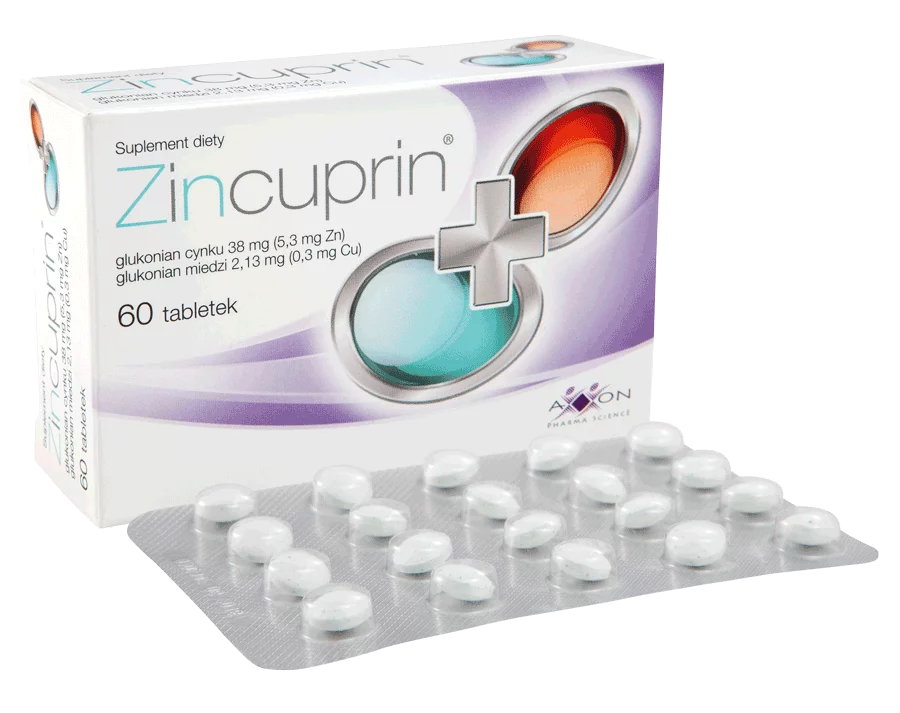 Zincuprin tabletki z cynkiem oraz miedzią, 60 szt.