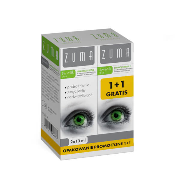 ZUMA Świetlik Plus,  krople do oczu łagodzące, 2 x 10 ml