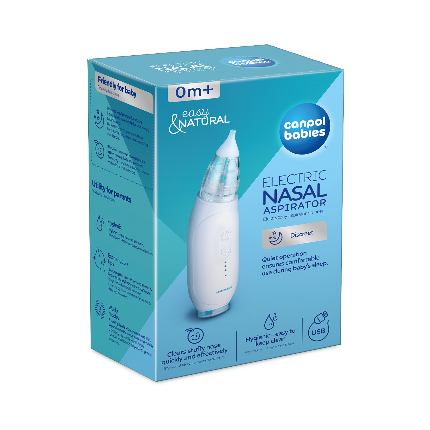 Canpol Babies, elektryczny aspirator do nosa EasyNatural