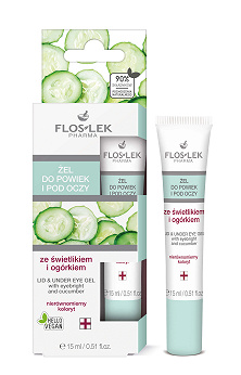 Flos-Lek Żel do powiek i pod oczy , ze świetlikiem i ogórkiem, 15 ml