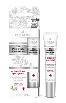 Flos-Lek Żel pod oczy anti-aging, ze świetlikiem i peptydami, 15 ml