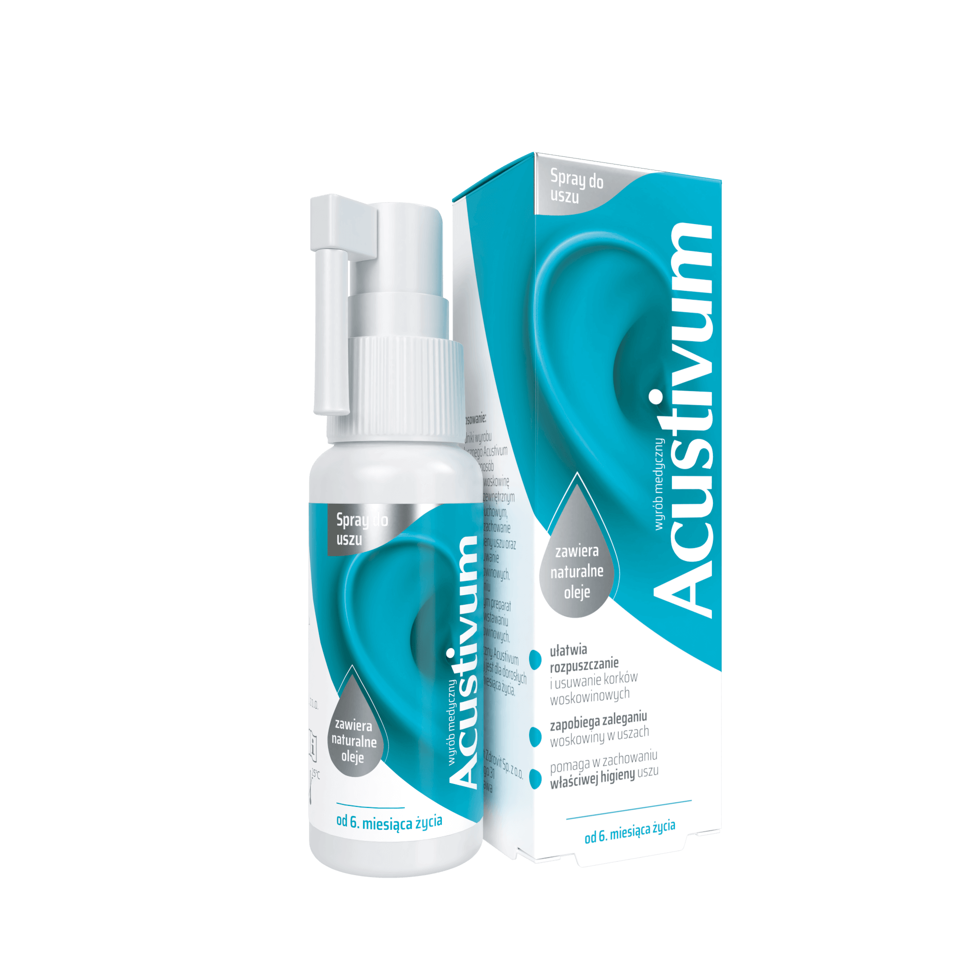 Acustivum, spray do higieny uszu, 20 ml