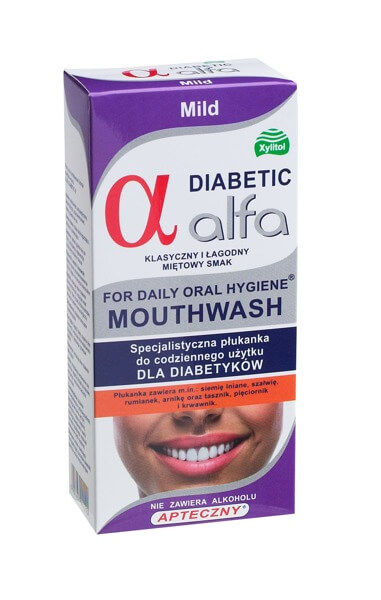 ALFA DIABETIC MILD, płyn specjalistyczny do płukania jamy ustnej dla diabetyków, 200 ml