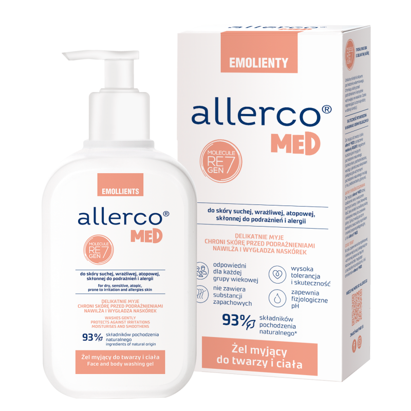 ALLERCO Żel myjący  do skóry skłonnej do podrażnień i alergii, 200 ml