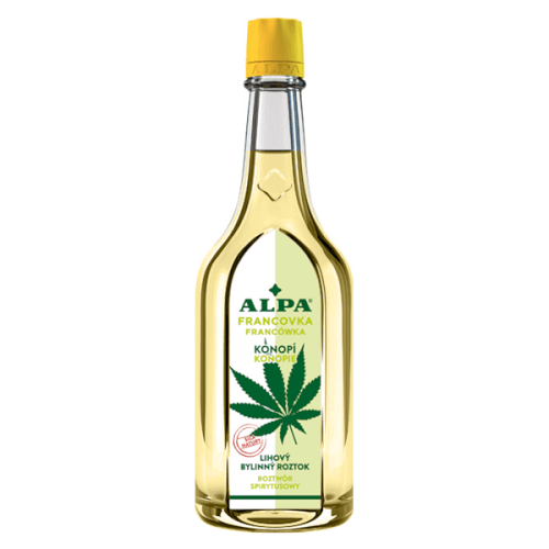 ALPA Francówka Konopie  płyn do masażu i nacierania o właściwościach regenerujących, odprężających i odświeżających, 160 ml