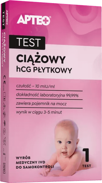 Test ciążowy hCG APTEO,  płytkowy, 1 szt.