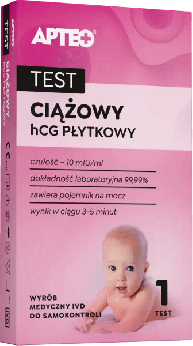 Test ciążowy hCG APTEO, płytkowy, 1 szt.