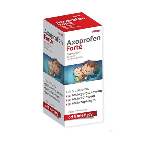 Axoprofen Forte 40mg/ml , zawiesina o działaniu przeciwbólowym i przeciwgorączkowym, 100 ml