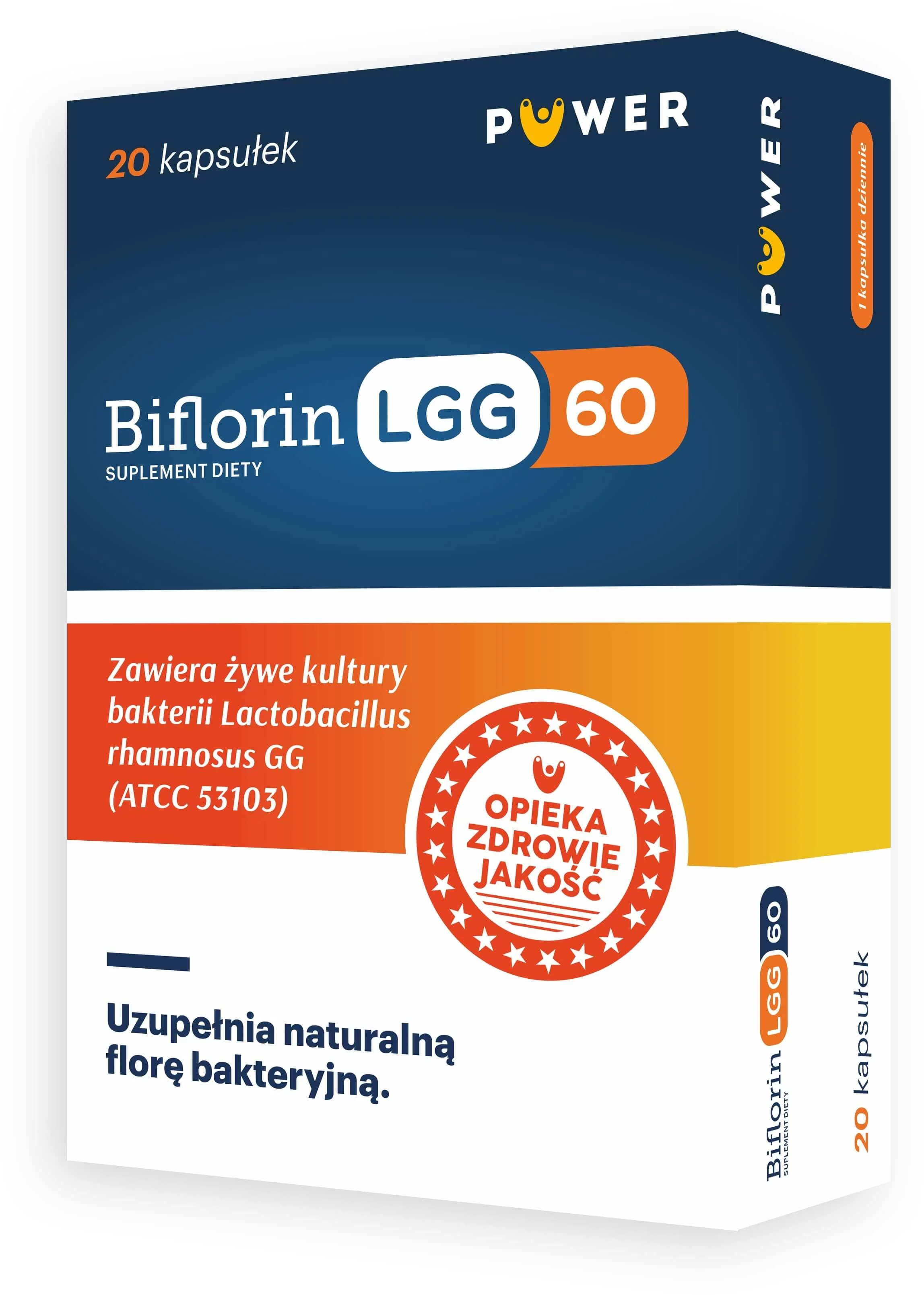 BiFlorin LGG kapsułki uzupełniające naturalną florę bakteryjną, 20 szt.