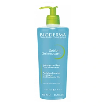 Bioderma Sebium Gel moussant, Antybakteryjny żel oczyszczający, 500 ml