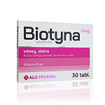 Biotyna  tabletki ze składnikami wspomagającymi włosy i skórę, 30 szt.