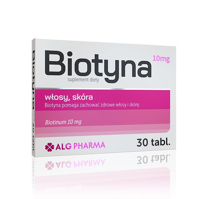Biotyna , tabletki ze składnikami wspomagającymi włosy i skórę, 30 szt.