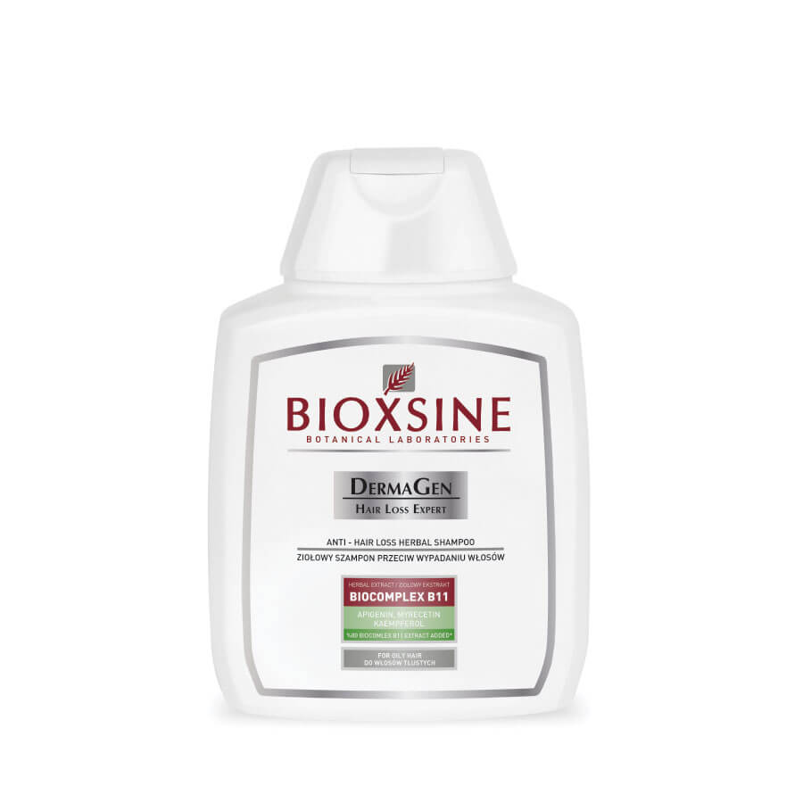 BIOXSINE DermaGen , szampon przeciwko wypadaniu do włosów przetłuszczających się, 300 ml