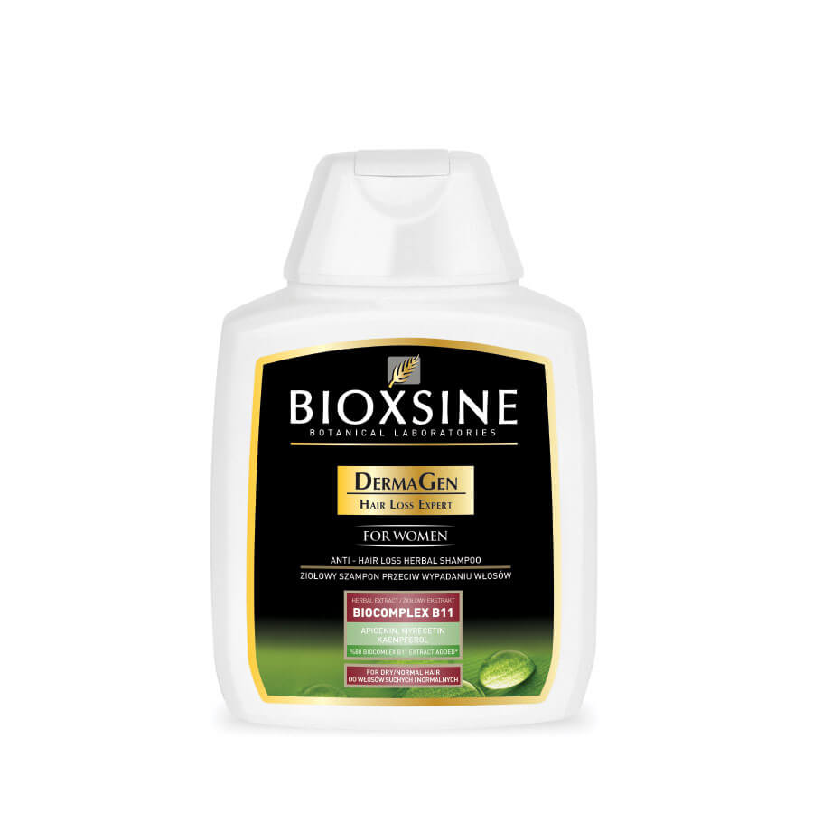 BIOXSINE DermaGen , szampon do włosów normalnych i suchych dla kobiet, 300 ml
