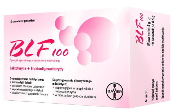 BLF 100, proszek ze składnikami wspierającymi odporność dla niemowląt i dzieci, 10 sasz.