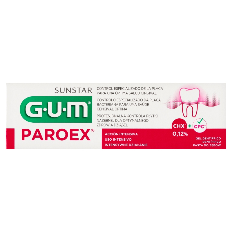 SUNSTAR GUM PAROEX 0,12% pasta do zębów, 75 ml