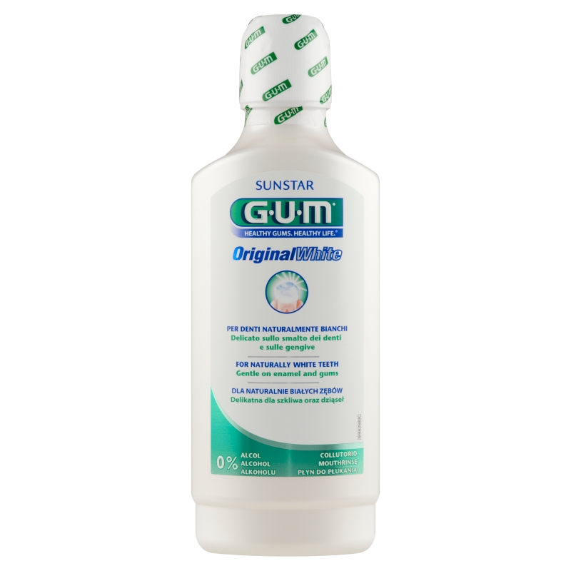 SUNSTAR GUM Original White, płyn do płukania jamy ustnej, 500 ml
