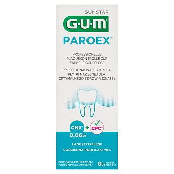 SUNSTAR GUM PAROEX 0,06%, płyn do płukania jamy ustnej, 500 ml