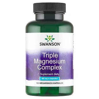 Swanson Triple Magnesium Complex 400 mg, kapsułki z magnezem, 100 szt.