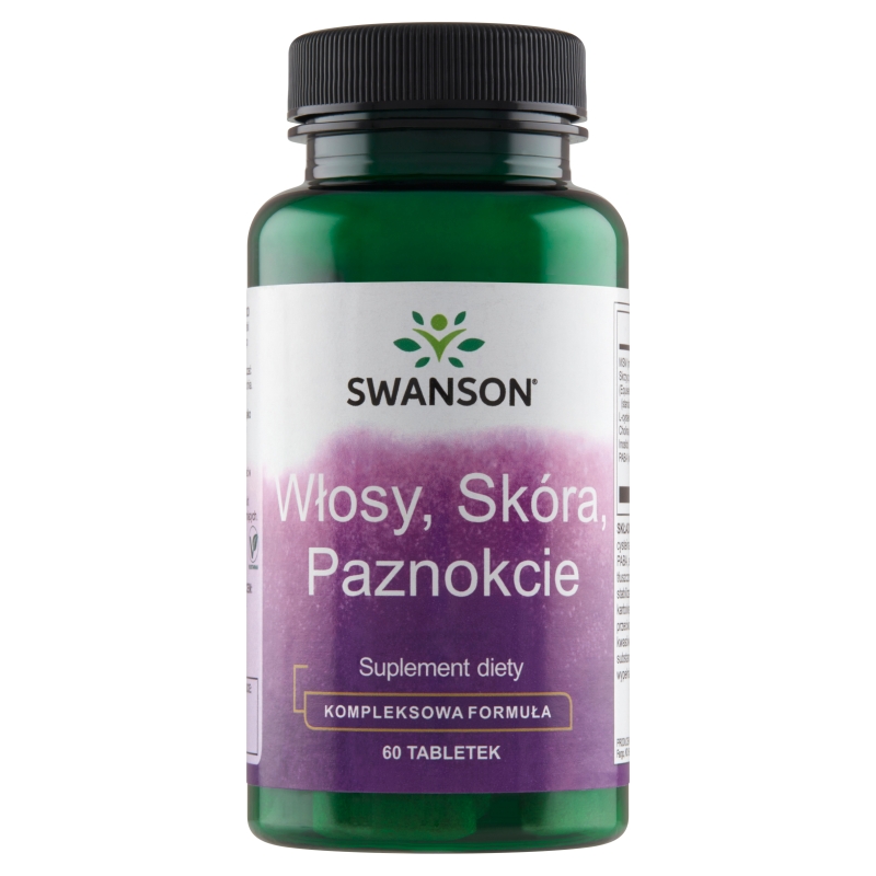 Swanson Włosy skóra paznokcie kapsułki ze skrzypem polnym i choliną, 60 szt. 