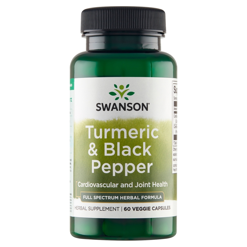 Swanson Turmeric & Black Pepper, 60 kapsułek