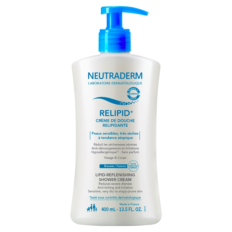 GLENMARK PHARMACEUTICALS NEUTRADERM RELIPID+ , krem do mycia twarzy i ciała, 400 ml