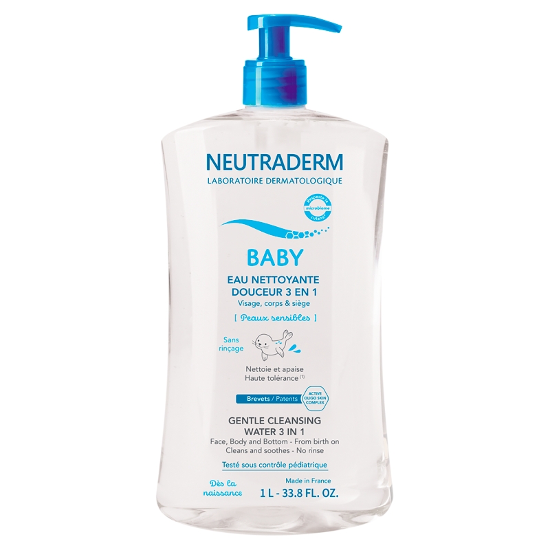 NEUTRADERM BABY , łagodna woda myjąca 3w1 1000 ml