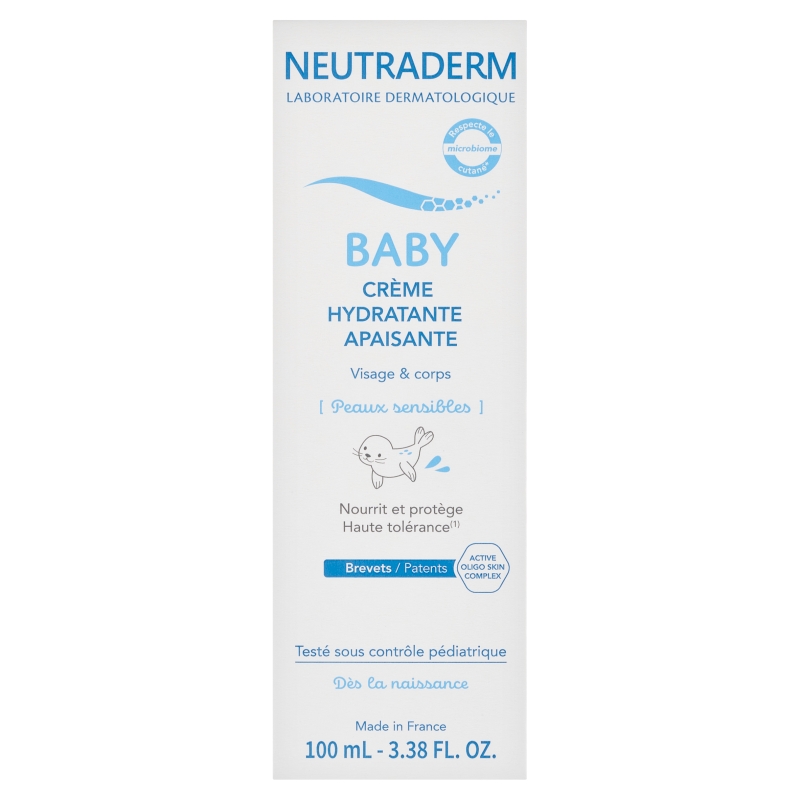 GLENMARK PHARMACEUTICALS NEUTRADERM BABY , łagodny krem nawilżający, 100 ml — Składniki i ocena