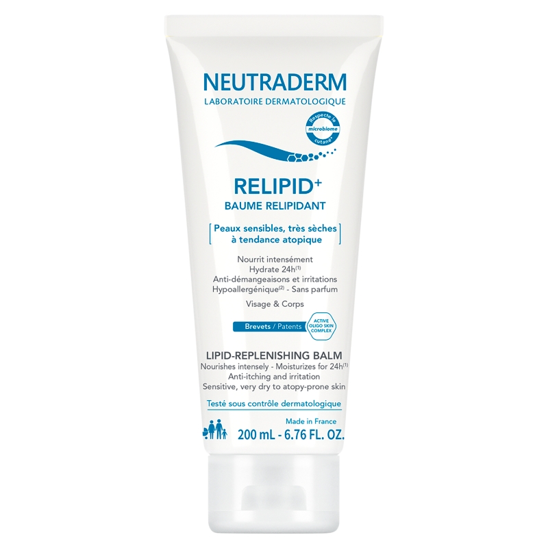 GLENMARK PHARMACEUTICALS NEUTRADERM RELIPID+ , balsam odbudowujący warstwę lipidową, 200 ml — Składniki i ocena
